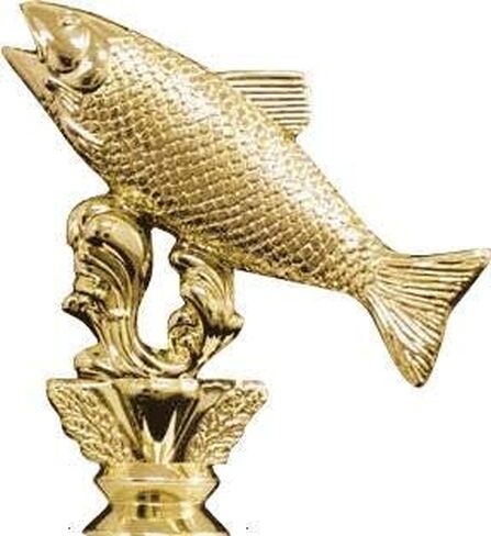 10" Salmon Fish Trophies - Black Midnight Salmon Fish Trophy Awards Prime in Saudi Arabia