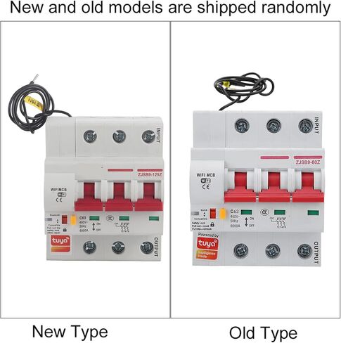 Smart Circuit Breaker, AC220V PA66-DSM Flame Retardant Shell Phone APP Remote Switch (3P 63A) in Saudi Arabia