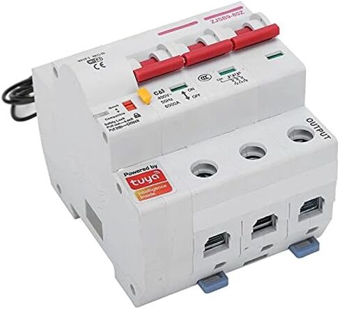 Smart Circuit Breaker, AC220V PA66-DSM Flame Retardant Shell Phone APP Remote Switch (3P 63A) in Saudi Arabia