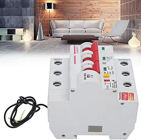 Smart Circuit Breaker, AC220V PA66-DSM Flame Retardant Shell Phone APP Remote Switch (3P 63A) in Saudi Arabia