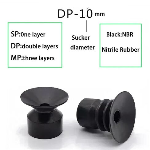 10Pcs Pneumatic Suction Cup NBR Small Head Sucker 5mm for Machine Manipulator Sucking Disc(6mm,DP) in Saudi Arabia