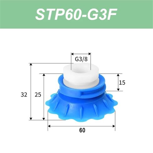 Industrial Flexible Packaging Bag STP35 STP60 Opening Vacuum Suction Cup Robot 1Pcs(STP60-G3F) in Saudi Arabia