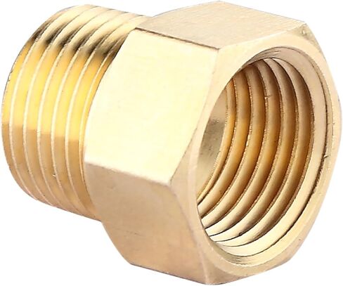 (10-Pack) BRISWARE Brass Pipe Fitting, 1/2" Male × 1/2" Female Adapter, 1/2" NPT Reducer Adapter, 1/2 Pipe Extension Fitting for Shower Head and Tub Filler in Saudi Arabia
