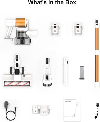 Cordless Vacuum Cleaner, 2 Batteries 110 Mins Runtime, 580W 48KPA Stick Vacuum with Self-Standing, Tangle-Free Brush, LED Display, Vacuum Cleaner for Home Hardwood Floor, Carpet, Pet Hair in Saudi Arabia
