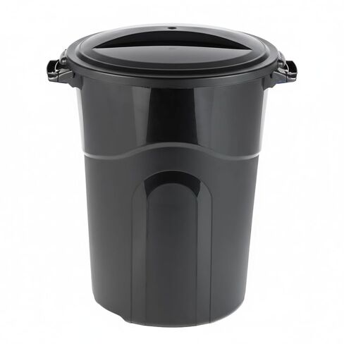 20 Gallon Heavy Duty Trash Can with Click Lock Lid, Outdoor Large Garbage Can with Secure Lid, Sturdy Plastic Outdoor Indoor Trash Bin for Patio, Garage, Office, Kitchen in Saudi Arabia