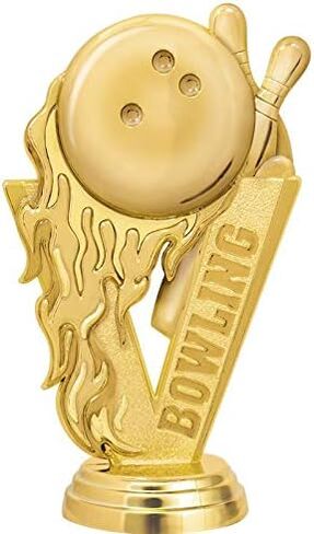 Customizable 11.5" Bowling Fireball Black Star Trophy Award, Engrave Now in Saudi Arabia