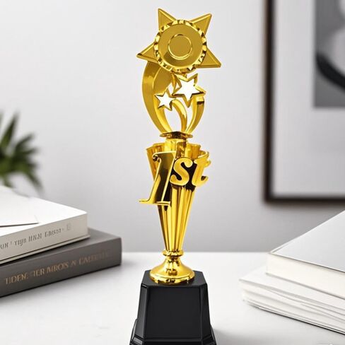 Ebonee 1st Place Gold Star Award Trophy Cup for Competitions, Funny First Place Winner Award Trophies Cup for Sports Tournaments, Recognition, Achievement, Birthday Party Games in Saudi Arabia