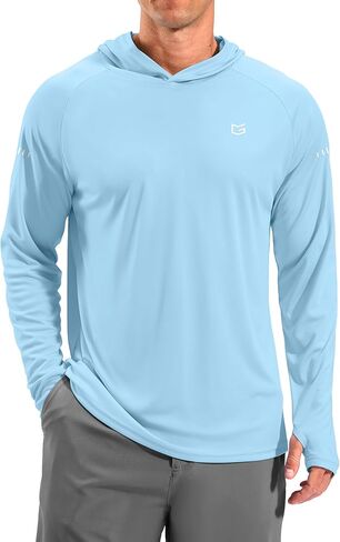 Men's Sun Protection Hoodie Shirts Long Sleeve UPF 50+ Swim Shirts for Men Rash Guard Fishing Shirt Quick Dry in Kuwait
