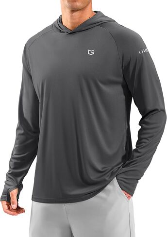 Men's Sun Protection Hoodie Shirts Long Sleeve UPF 50+ Swim Shirts for Men Rash Guard Fishing Shirt Quick Dry in Kuwait
