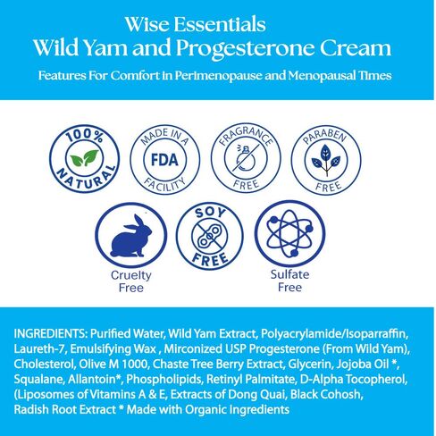 Wild Yam Progesterone Cream with Phytoestrogens Wild Yam and Chaste Tree Berry for Hormone Balance Peri Menopause and Menopausal Hot Flashes in Saudi Arabia