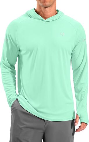 Men's Sun Protection Hoodie Shirts Long Sleeve UPF 50+ Swim Shirts for Men Rash Guard Fishing Shirt Quick Dry in Kuwait