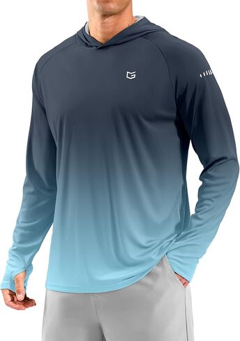 Men's Sun Protection Hoodie Shirts Long Sleeve UPF 50+ Swim Shirts for Men Rash Guard Fishing Shirt Quick Dry in Kuwait
