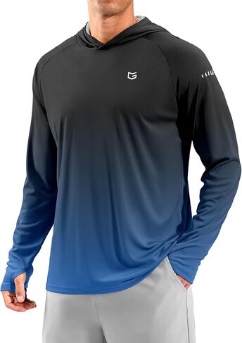 Men's Sun Protection Hoodie Shirts Long Sleeve UPF 50+ Swim Shirts for Men Rash Guard Fishing Shirt Quick Dry in Kuwait