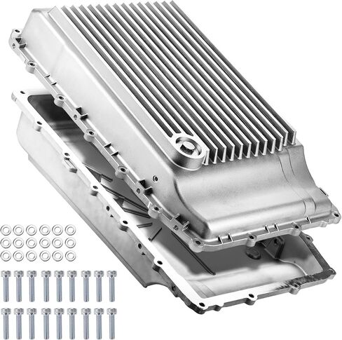 328053210 وعاء زيت ناقل الحركة من الألومنيوم المصبوب عالي التحمل متوافق مع Ford F150 F-150 Ranger Mustang 2017 2018 2019 2020 2021 2022 2023 2024 2025 مجهز بنقل 10R80 in Kuwait