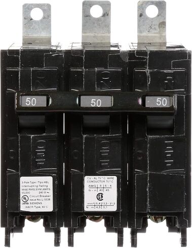 Siemens B350HH 50-Amp Three Pole 240-Volt 65KAIC Bolt in Breaker in Saudi Arabia