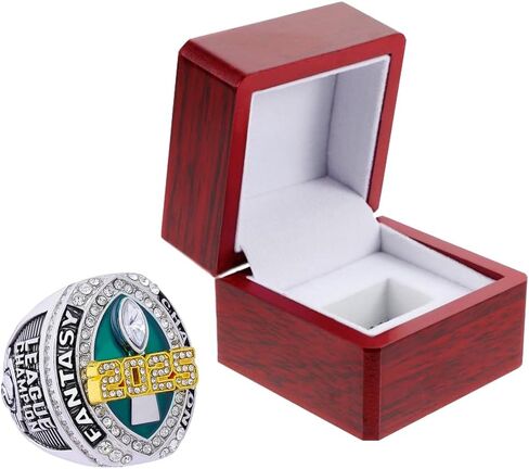 2025 Fantasy Football Championship Ring Heavy FFL Champion Trophy Ring Award Trophy for Fantasy Football League Winner in Saudi Arabia