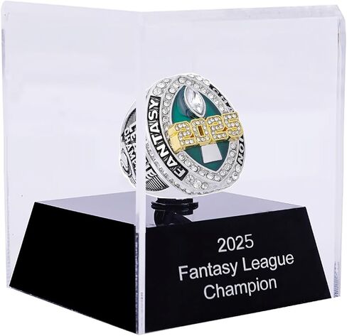 2025 Fantasy Football Championship Ring Heavy FFL Champion Trophy Ring Award Trophy for Fantasy Football League Winner in Saudi Arabia