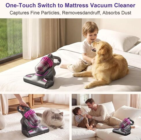Cordless Stick Vacuum Cleaner, 6-in-1 Lightweight Handheld Vacuum, Built-in Mattress Vacuum Cleaner, 3-Speed Suction, Powerful Multi-purpose Cleaner for Hardwood Floors, Carpet, Pet Hair, Car Cleaning in Saudi Arabia