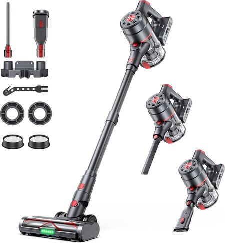 Cordless Vacuum Cleaners for Home, 60KPA 580W Dual Motor, 60 Mins Runtime, Power Detect & HEPA Filter, Touchscreen Display, Self-Standing for Pet Hair/Carpet/Car/Tile/Hardwood Floor in Saudi Arabia