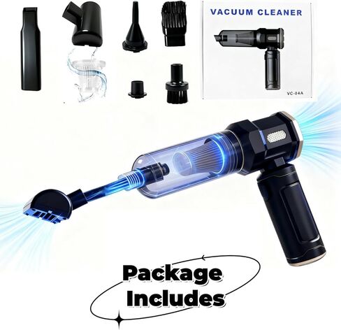 Handheld Car Vacuum Cleaner, 16000Pa Vacuum Cleaner and Air Duster, Portable Cordless Hand Held Vacuum with Brushless Motor and Multi-Nozzles for Car, Home, Office, Pet in Saudi Arabia