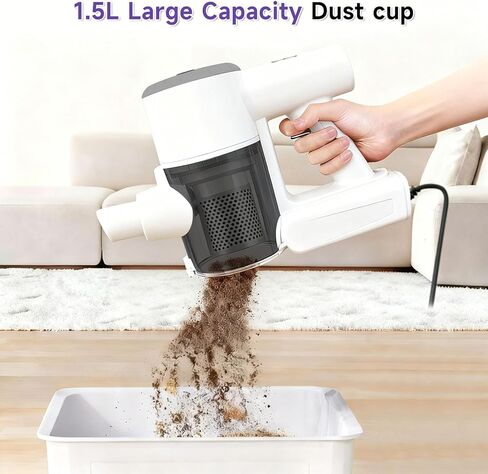 Corded Stick Vacuum Cleaner, Hardwood Floor Vacuum, 600W Powerful Hard Floor Vacuum Cleaners， Powerful Upright Corded Vacuum Cleaner Suitable for Hair, Pet Hair, Wood Floors, Tile Floors Dorm in Saudi Arabia