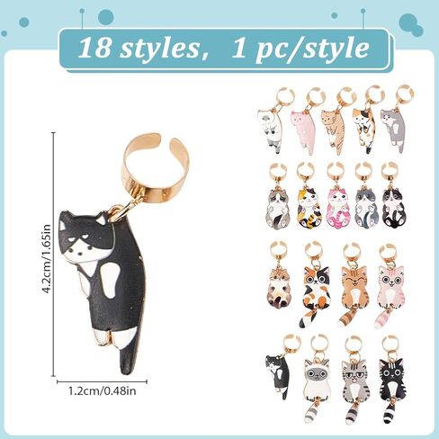 WEBEEDY 18 Styles Cat Stethoscope Charms for Nurse,Animal Stethoscope ID Name Tag for Peds Nurse Doctor Assistant Medical Workers Cute Adjustable Personalized Stethoscope Charms Accessories Gift in Saudi Arabia
