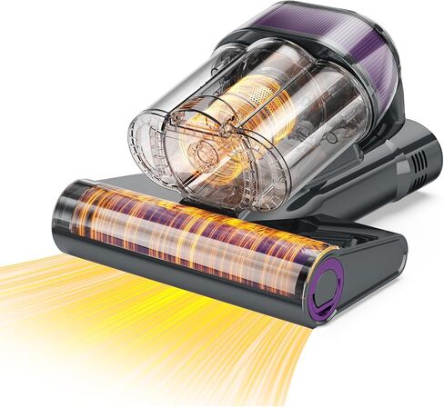 LED Display Mattress Vacuum Cleaner, 18Kpa Bed Vacuum Cleaner with 253.7nm UV-C Light, HEPA Filter & Ultrasoni, 149℉ Heat, Triple-Cup Versatile Handheld Vacuums for Bed Sofa Carpets Pet Hair Fine Dust in Saudi Arabia