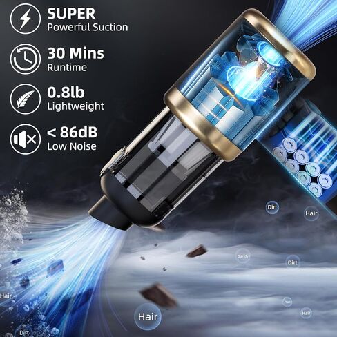 2026 Bug Vacuum Catcher,12000Pa Handheld Car Vacuum Cleaner,Suction/Blow/Charge/Extract/4-In-1 Portable Cordless Vacuum Cleaner,30-Minute Run Time Suitable for Home,Indoor and Outdoor Cleaning in Saudi Arabia
