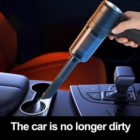 Handheld Vacuum, Portable Car Vacuum with High Power Suction, Lightweight Handheld Cleaner for Quick Pickup, Car Detailing Interior Cleaning Tool for Home Office Sofa Keyboard, Black in Saudi Arabia