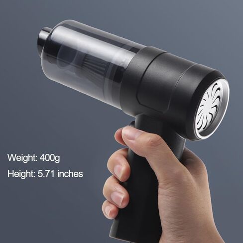 Handheld Vacuum, Portable Car Vacuum with High Power Suction, Lightweight Handheld Cleaner for Quick Pickup, Car Detailing Interior Cleaning Tool for Home Office Sofa Keyboard, Black in Saudi Arabia