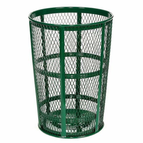 Global Industrial Outdoor Metal Trash Container, 48 Gallon, Green in Saudi Arabia