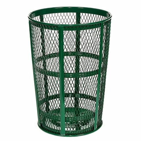 Global Industrial Outdoor Metal Trash Container, 48 Gallon, Green in Saudi Arabia