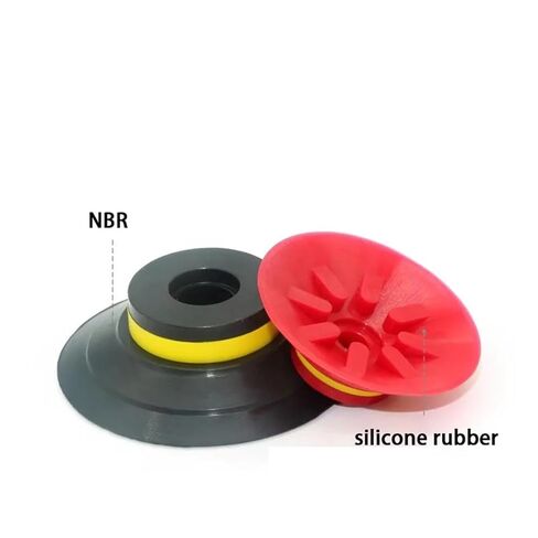 10Pcs Pneumatic Vacuum Suction Cup NBR/Silicone Robotic Manipulator Nozzle Red Black VF15-VF50(VF25R) in Saudi Arabia