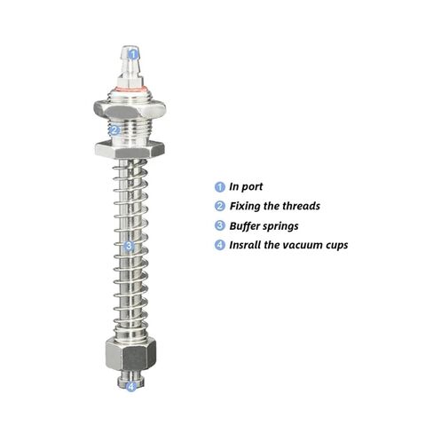 Vacuum Suction Cup Base Big Head 11mm Manipulator Fixture Accessories Pneumatic Support Tail Air Inlet 1Pcs(L55-M12-11) in Saudi Arabia