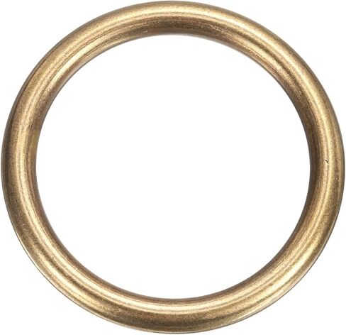 uxcell H59 Brass O Ring, 2.36" OD. 1.89" Thickness Brass Seamless Welded Circle Loop Round Ring Buckles for Luggage Webbing Craft DIY Decoration Accessories, Bronze in Saudi Arabia