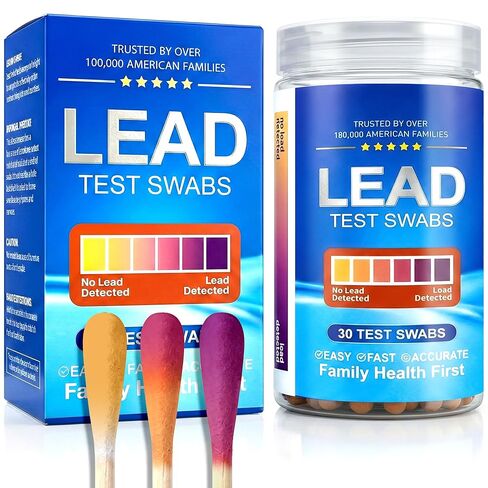 Lead Test Swabs Kit – 30 Pack Fast Lead Paint Test, No Vinegar Needed, Easy Color Change Detection for Walls, Toys, Pipes, Home Surfaces, Simple DIY Lead Testing in Saudi Arabia