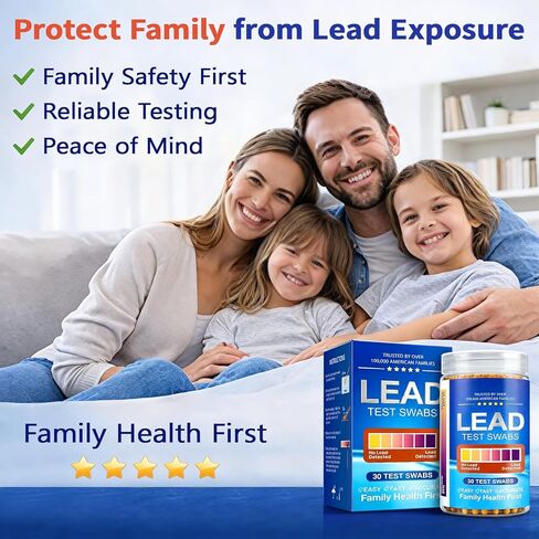 Lead Test Swabs Kit – 30 Pack Fast Lead Paint Test, No Vinegar Needed, Easy Color Change Detection for Walls, Toys, Pipes, Home Surfaces, Simple DIY Lead Testing in Saudi Arabia