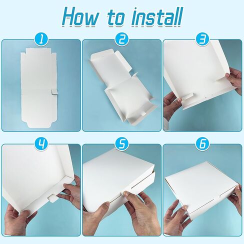 MUMULULU 12 PCS 8.4x8.4x1.7inch White Pizza Boxes Small Disposable Storage Boxes for Pizza Takeout Box for Homemade Storing Pizzas Sandwiches Cakes Pastries Cookie Crafts in Saudi Arabia