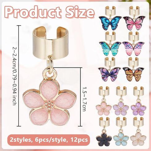 OLYCRAFT 12Pcs 2 Styles Butterfly and Flower Stethoscope Charms 0.8~0.9 Inch Alloy Enamel Stethoscopes Pendant Stethoscope ID Name Tag Charm Stethoscopes Accessories for Doctor Nurse Medical Assistant in Saudi Arabia