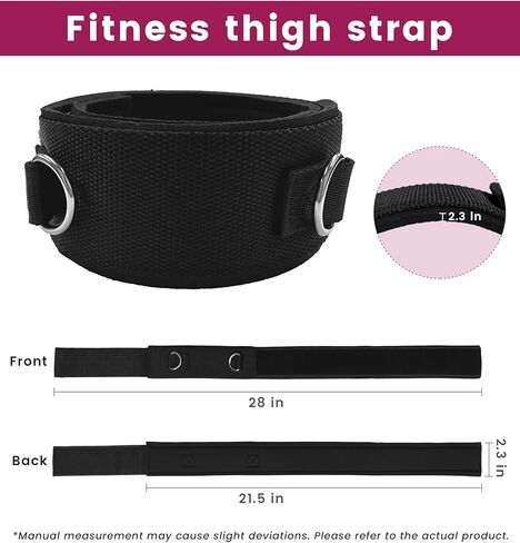 2 PCS Fitness Thigh Straps, Adjustable Neoprene Padded Fitness Leg Exercise Attachment, Leg Cuffs for Strength Training and Speed Exercises, Machines Gym Workout Speed Exercise for Taekwondo, Football, Running in Saudi Arabia