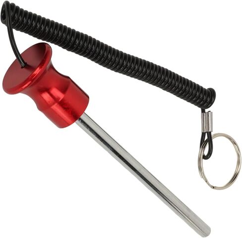 DAUZ Gym Weight Pin, Iron Aluminum Magnetic Weight Machine Pin 8x125mm for Exercise (Red Color) in Saudi Arabia