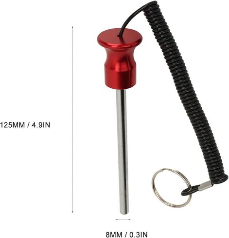 DAUZ Gym Weight Pin, Iron Aluminum Magnetic Weight Machine Pin 8x125mm for Exercise (Red Color) in Saudi Arabia