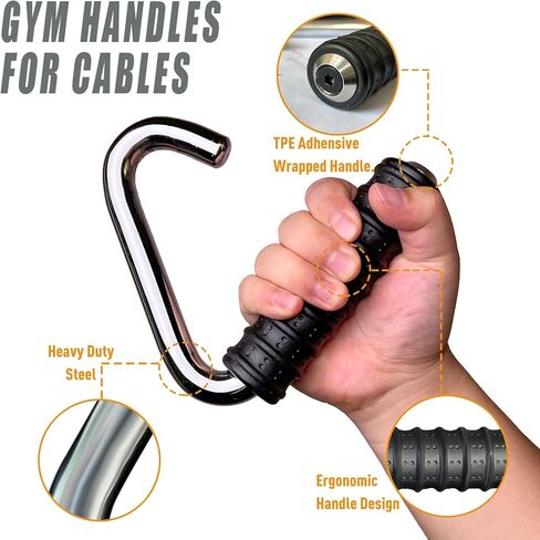 KORIKAHM Ergonomic Steel Cable Machine Attachments,Pull Up Handles, Cable Handles Gym Equipment, Exercise Handles for LAT Pull Down Home Gym Workouts in Saudi Arabia