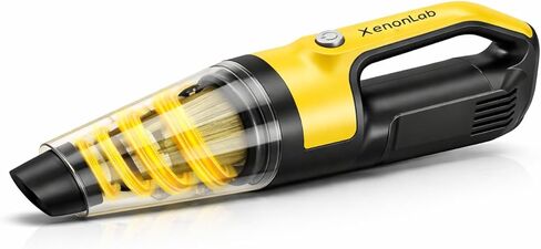 Handheld Vacuum Cordless Rechargeable HEPA Filter Large Capacity Dust Cup for Car Office Home Pets Hair (Yellow) in Saudi Arabia