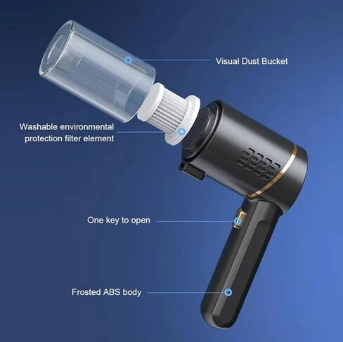Generic 10000PA Cordless Handheld Car Vacuum Cleaner, Portable, Battery Powered, Black, D01CC0038 in Saudi Arabia