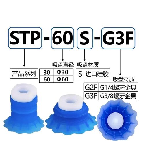 Vacuum Sucker STP35 STP60 Silicone Manipulator Accessory Suction Nozzle Pneumatic Cup 10Pcs(STP35-G2F1) in Saudi Arabia