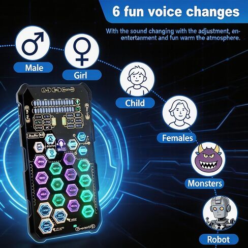 مجموعة مغير الصوت المحمولة SK9 مع تأثيرات صوتية حية للكاريوكي والبث والمعيشة والغناء والتسجيل والألعاب والهدايا in Kuwait