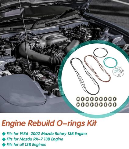 لـ 1986-2002 مازدا RX-7 13B مجموعة إعادة بناء المحرك O-Ring لتوربو وغير توربو (مجموعة كاملة) in Saudi Arabia
