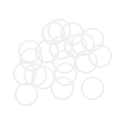 Silicone O-Rings, 19mm OD 16mm ID 1.5mm Width VMQ Seal Gasket for Compressor Valves Pipe Repair, White, Pack of 20 in Saudi Arabia