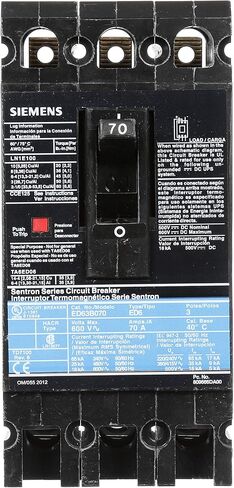 Siemens ED63B070 70A 600V 3P New, Black in Saudi Arabia